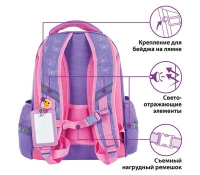 Ранец ЮНЛАНДИЯ "Spring-chirp", 38х29х16 см, 229912