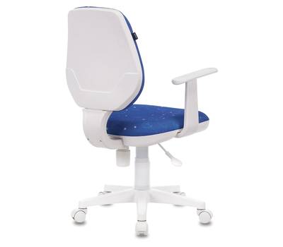 Офисное кресло BRABIX Fancy MG-201W, с подлокотниками, пластик белый, с рисунком "Cosmos"