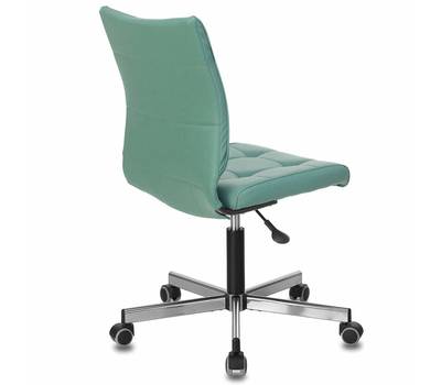 Офисное кресло BRABIX Stream MG-314, без подлокотников, пятилучие серебристое, экокожа, серо-голубое