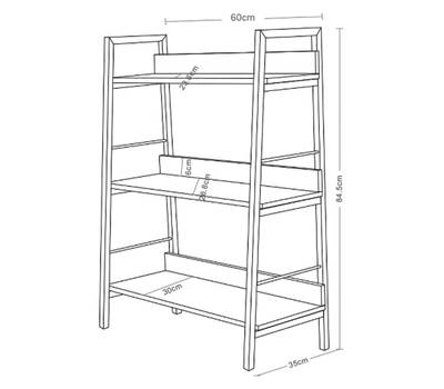 Стеллаж BRABIX "LOFT SH-002", 600х350х845 мм, цвет дуб натуральный, 641233