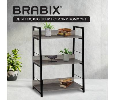 Стеллаж BRABIX "LOFT SH-002", 600х350х845 мм, цвет дуб антик, 641232