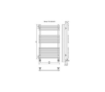 Полотенцесушитель Terminus Ватра П18 500x931