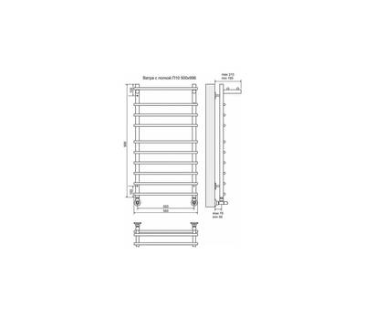 Полотенцесушитель Terminus Вента П6 450x525