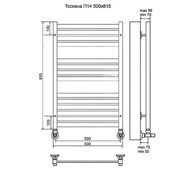 Полотенцесушитель Terminus Тоскана П14 500x815