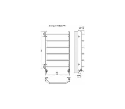 Полотенцесушитель Terminus Виктория П6 600x796