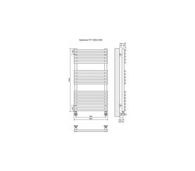 Полотенцесушитель Terminus Кремона П17 500x1046