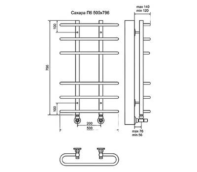 Полотенцесушитель Terminus Сахара П6 500x796