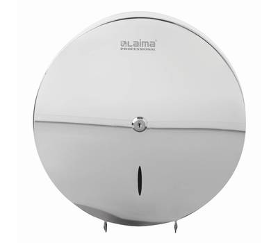 Диспенсер для туалетной бумаги LAIMA PROFESSIONAL INOX, (Система T1) БОЛЬШОЙ, нержавеющая сталь, зер