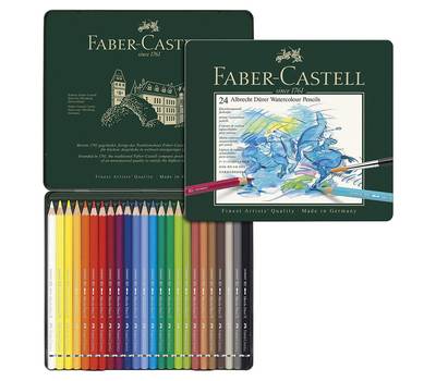 Карандаши художественные FABER-CASTELL цветные акварельные "Albrecht Durer", 24 цв, 117524