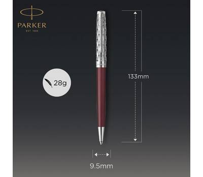 Ручка шариковая PARKER Sonnet Premium K537, Metal Red CT