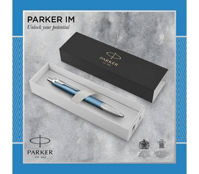 Ручка шариковая PARKER IM Premium K318, Blue Grey CT