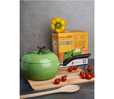 Ковш с крышкой Pomi d'Oro SL1823 Vegetto 18 см яблоко