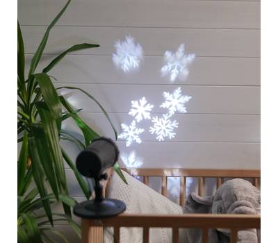 Проектор-ночник Neon-Night LED белые снежинки, 230В 601-263