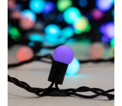 Гирлянда Neon-Night "Мультишарики" Ø17,5 мм, 20 м, черный ПВХ, 200 диодов, цвет RGB, 24В 303-529