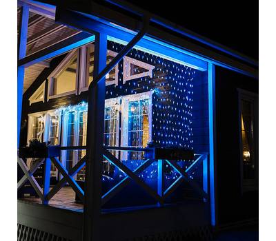 Гирлянда Neon-Night "Сеть" 2,5х2,5м, черный ПВХ, 432 LED Белые/Синие 215-032