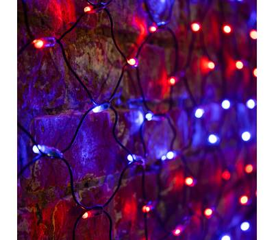 Гирлянда Neon-Night "Сеть" 2х0,7м, черный ПВХ, 176 LED Красные/Синие 215-013
