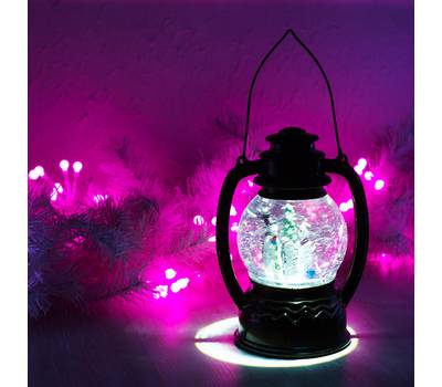 Светильник переносной Neon-Night с эффектом снегопада и подсветкой "Снеговики", Белый 501-061