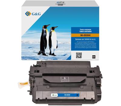 Картридж лазерный G&G GG-CE255X черный (12500стр.) для LJ Enterprise MFP M525c/P3015n/LJ Pro M521dn