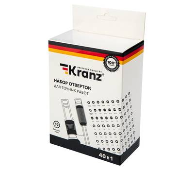 Набор отвёрток Kranz для точных работ 40 предметов KR-12-4773