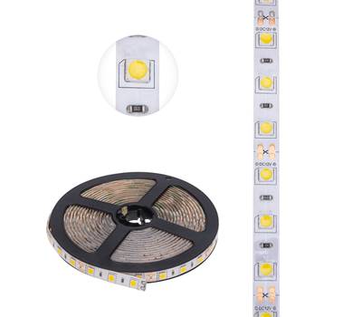 Лента светодиодная LAMPER 141-2028 12В, SMD5050, 14,4Вт/м, 60 LED/м, 2700К, 10мм, 5м, для БП с клемм