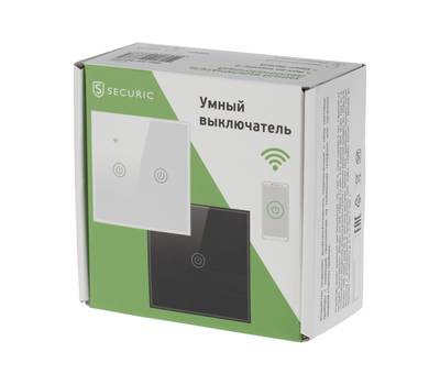 Умный выключатель SECURIC SEC-HV-802W2 Wi-Fi двухкнопочный белый