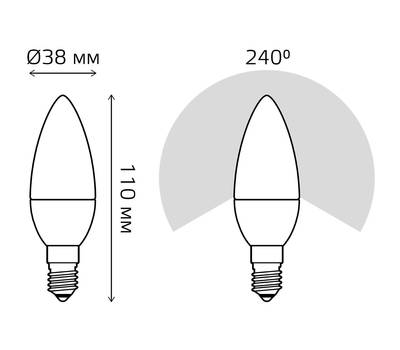 Лампа светодиодная GAUSS E14