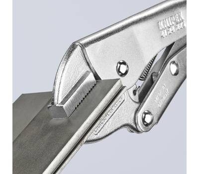 Зажим KNIPEX ручной, плоские губки, круг 25 мм, квадрат 16 мм, под ключ 30 мм, длина 225 мм