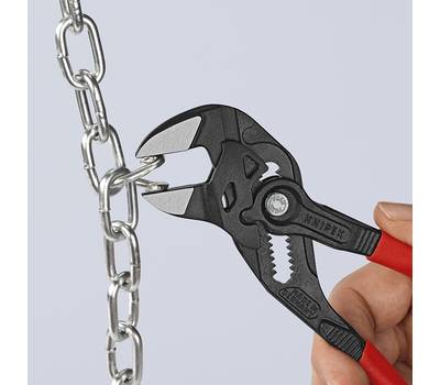 Клещи переставные KNIPEX гаечный ключ, зев 40 мм, длина 180 мм, фосфатированные, обливные ручки