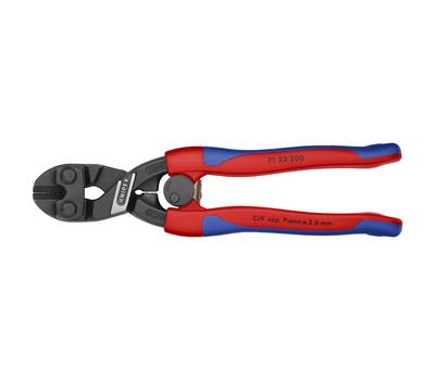 Болторез KNIPEX CoBolt компактный, пружина, голова 20°, 200 мм, 2-комп ручки, SB