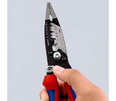 Клещи KNIPEX электромонтажные, 7-в-1, американская модель, 200 мм, 2-комп ручки