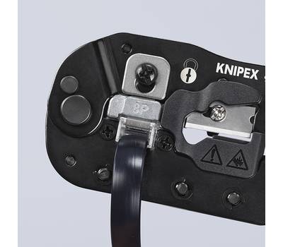 Пресс-клещи KNIPEX для штекеров RJ 45 3-в-1, кол-во гнёзд: 1, 8-пин 8P8C, резка и зачистка кабеля, 1