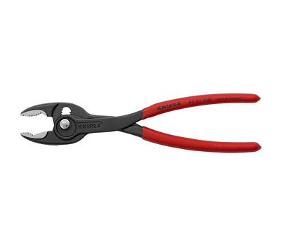 Клещи KNIPEX KN-8201200SB TwinGripс зев 4-22 мм, длина 200 мм, обливные ручки, SB