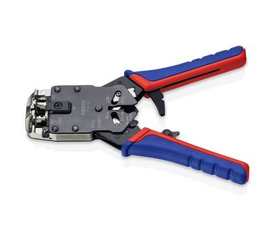 Пресс-клещи KNIPEX KN-975112SB для штекеров RJ, 3 гнезда, RJ 10 (4-pin), RJ 11/12 (6-pin), RJ 45 (8-