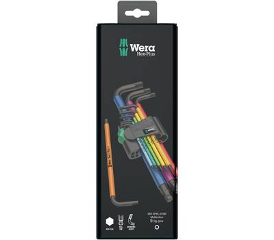 Набор ключей WERA WE-022089 950/9 SPKL Hex-Plus Multicolour BlackLaser 1 Г-образные, с шаром, 9 пр.