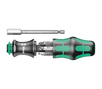 Набор бит WERA WE-134491 Kraftform Kompakt 28 с сумкой, с отвёрткой-битодержателем, 6 пр.