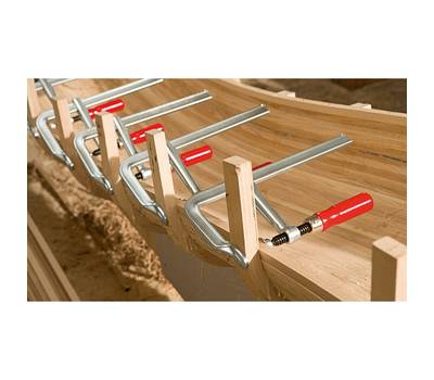 Струбцина BESSEY GZ20 цельнометаллическая 200/100, 6 кН, деревянная ручка