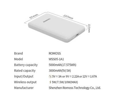 Power Bank ROMOSS WSS05