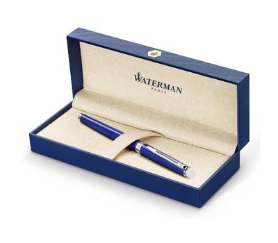 Ручка перьевая WATERMAN Hemisphere (2042967) Bright Blue CT F сталь нержавеющая подар.кор.