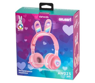 Наушники беспроводные AIWA детские AW023 pink