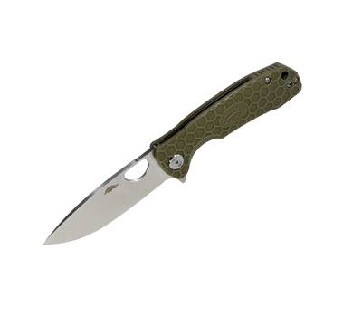 Нож туристический Honey Badger Flipper D2 L (HB1007) с зелёной рукоятью