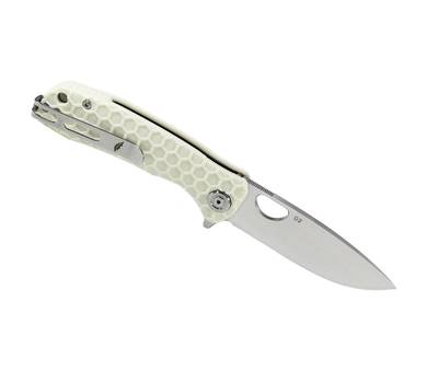 Нож туристический Honey Badger Flipper D2 L (HB1042) с белой рукоятью