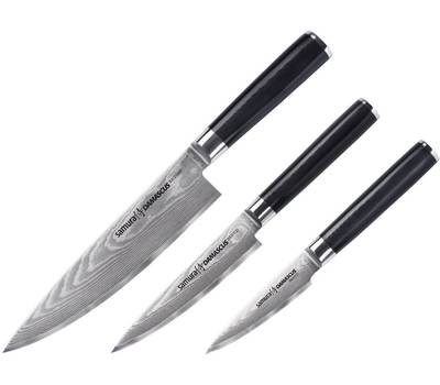 Набор ножей Samura из 3 ножей Damascus, G-10, дамаск 67 слоев