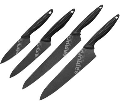 Набор ножей Samura из 4 ножей Golf Stonewash, корроз.-стойкая сталь, ABS пластик