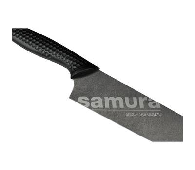 Нож кухонный Samura Golf Stonewash, Гранд Шеф 24 см, корроз.-стойкая сталь, ABS пластик