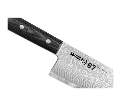 Нож кухонный Samura сантоку 67, 17,5 см, дамаск 67 слоев, микарта