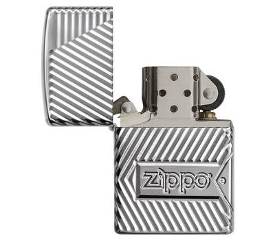 Зажигалка Zippo Armor с покрытием High Polish Chrome, латунь/сталь, серебристая, 36x12x56 мм