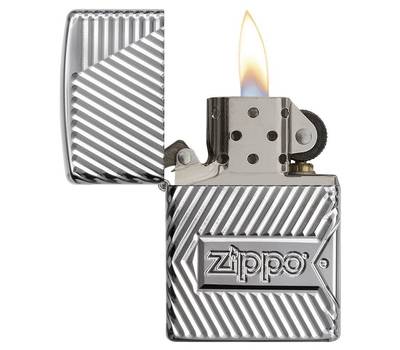 Зажигалка Zippo Armor с покрытием High Polish Chrome, латунь/сталь, серебристая, 36x12x56 мм
