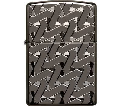 Зажигалка Zippo Armor™, покрытие High Polish Black Ice®, латунь/сталь, чёрная, глянцевая