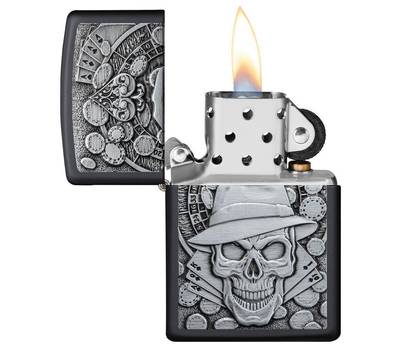 Зажигалка Zippo Classic с покрытием Black Matte, латунь/сталь, чёрная, матовая