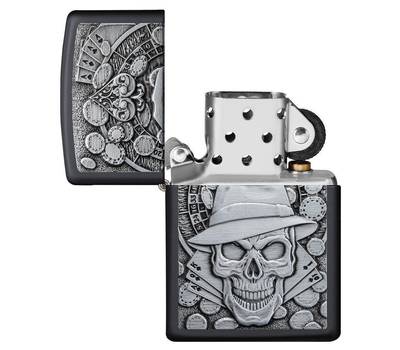 Зажигалка Zippo Classic с покрытием Black Matte, латунь/сталь, чёрная, матовая